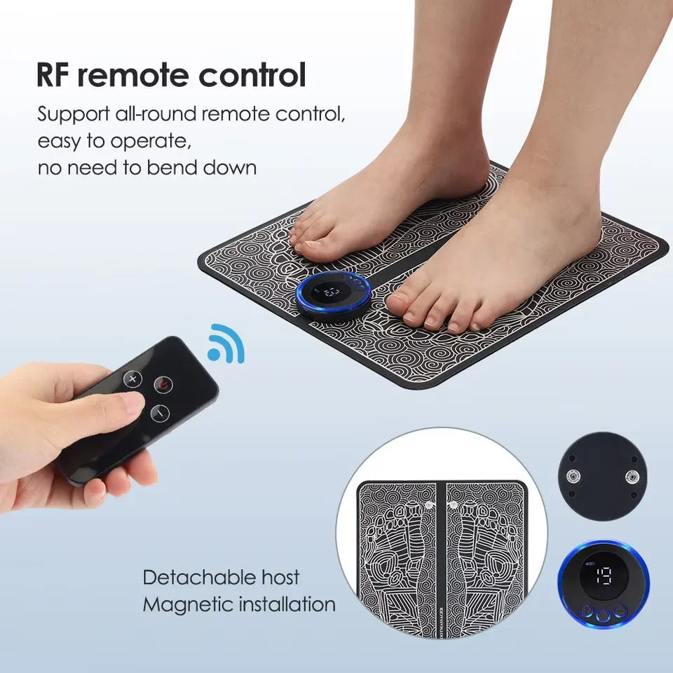 Almofada massageadora elétrica para pés, massagem muscular, treinador de relaxamento para massagem, fitness, esporte ao ar livre, casa, família, relaxamento