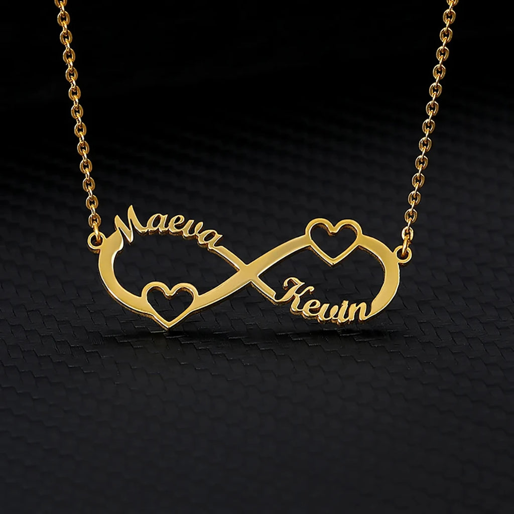 Colares com nome personalizado para mulheres, colar com pingente personalizado em aço inoxidável, joias personalizadas para o pescoço, presente de aniversário para namorada