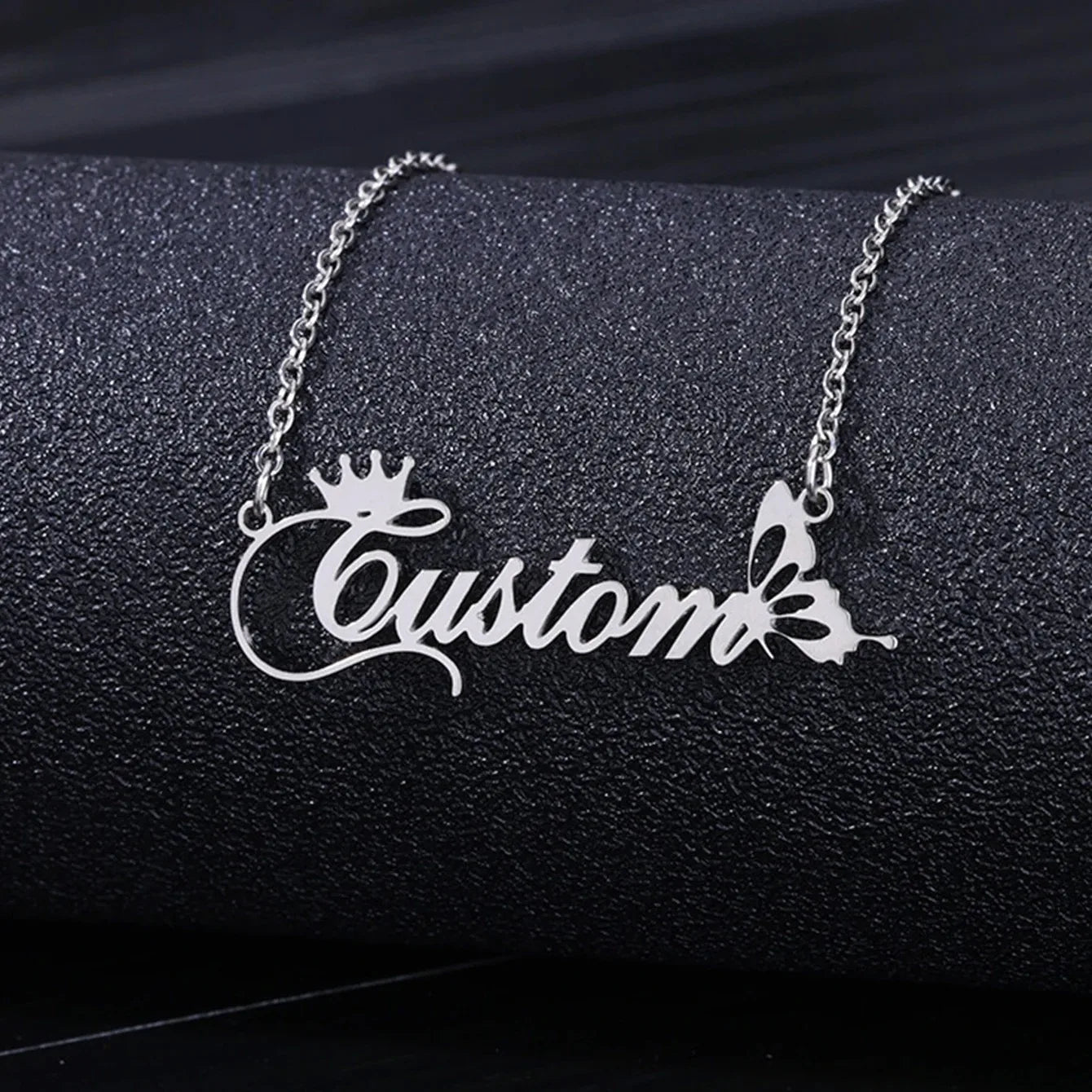 Colares com nome personalizado para mulheres, colar com pingente personalizado em aço inoxidável, joias personalizadas para o pescoço, presente de aniversário para namorada