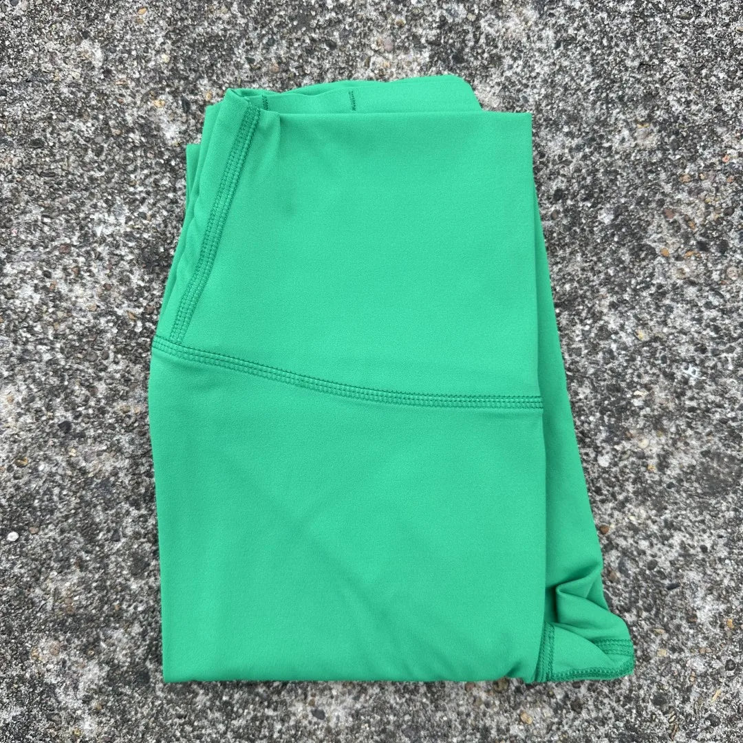 Cor sólida cintura alta yoga legging macio feminino esporte calça apertado manteiga atlético ginásio treinamento abrangente jog volta cintura bolso