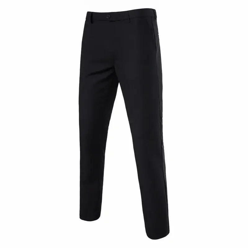 Terno masculino (blazer + colete + calças) moda negócios cor sólida casamento estilo britânico workwear, terno de desempenho casual