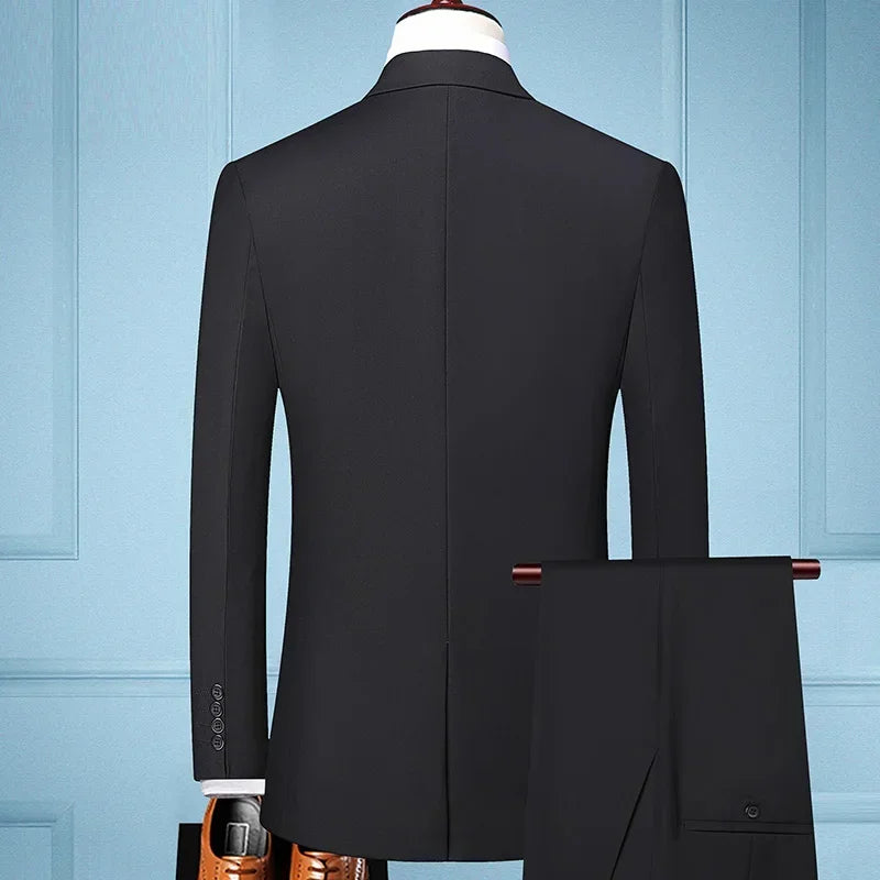 A nova loja oferece preços com desconto casual formal negócios masculino moda cavalheiro cor sólida terno cabido para todas as estações