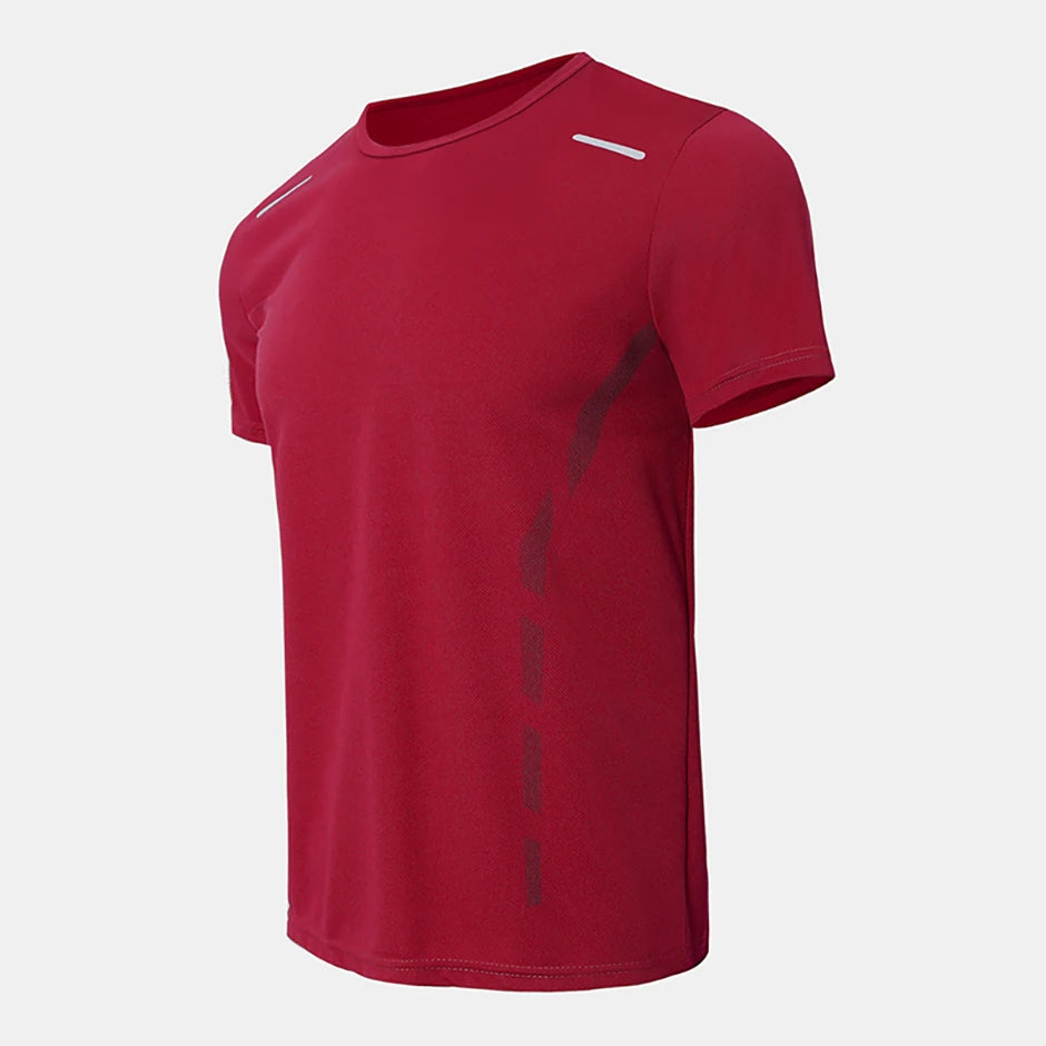 1/4 pçs masculino verão moda impressão de secagem rápida de manga curta juventude lazer esportes fitness respirável topo de meia-idade solto t