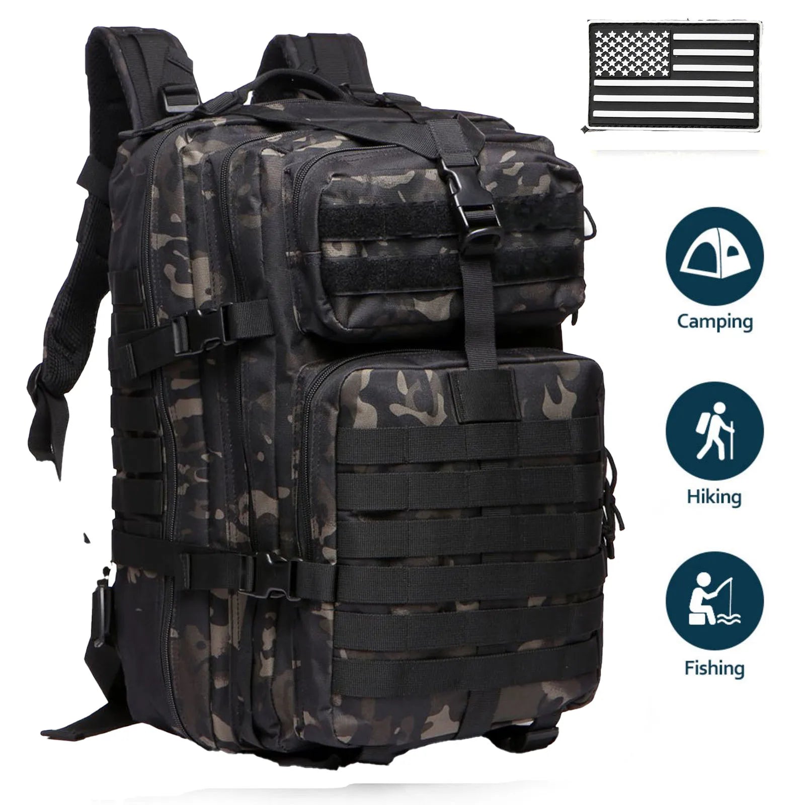 25l/50l resistente náilon impermeável tático esportes trekking pesca caça acampamento caminhadas saco mochila ao ar livre