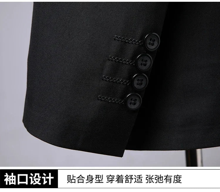 A nova loja oferece preços com desconto casual formal negócios masculino moda cavalheiro cor sólida terno cabido para todas as estações