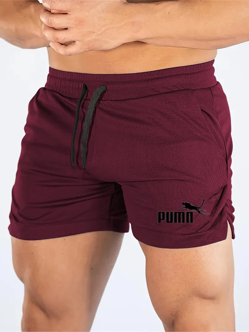 Calções de malha de verão de secagem rápida esportes masculinos shorts casuais calças de praia respiráveis adequadas para fitness ao ar livre correndo